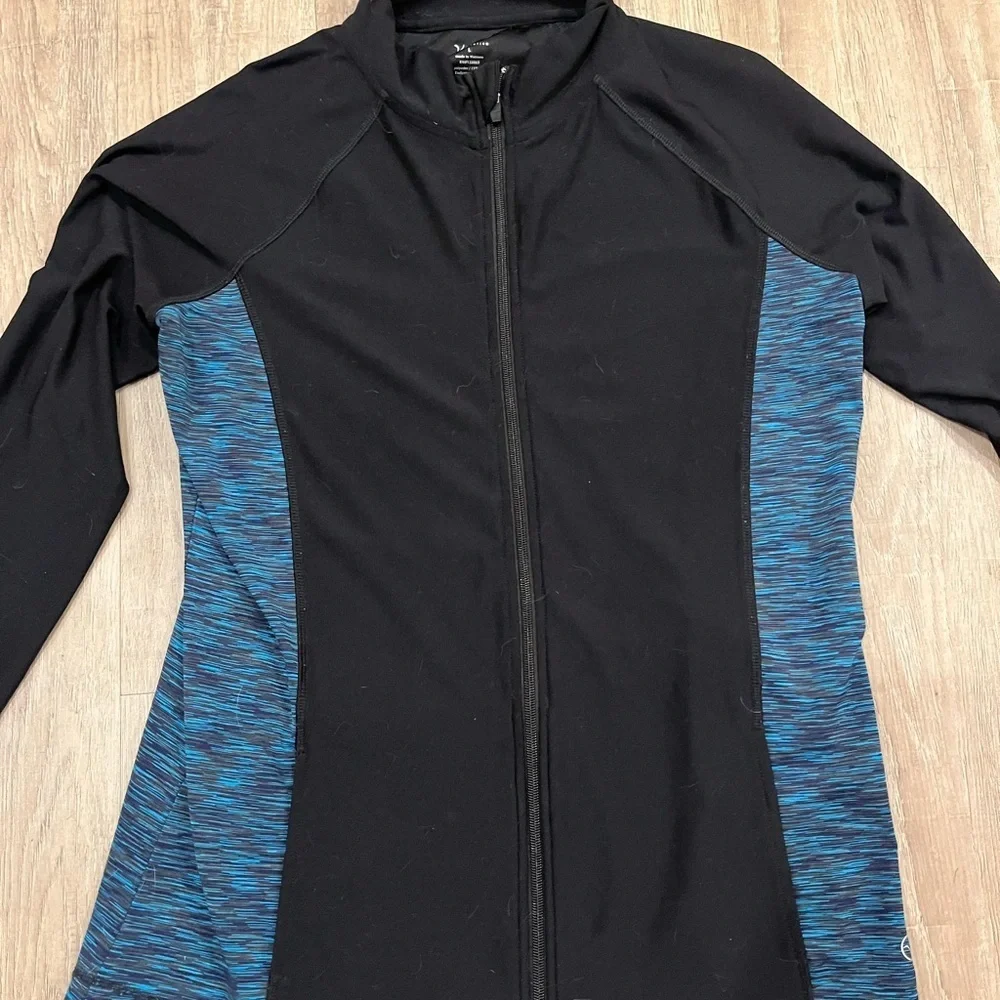 VOGO Athletica Black and Blue Women's Athletic Jacket Large - Picture 3 of 9
